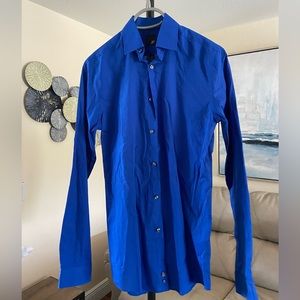 Blue JF Men’s Slimfit Dress Shirt (S)
